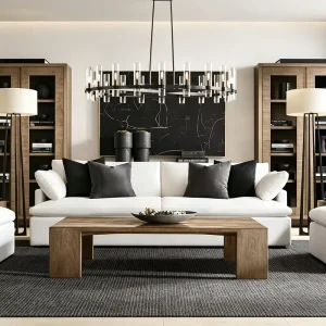 Modern Fabric Sofa OEM/ODM Designer Cloud Couch Sectional Track Arm 2 Seater Sofa for Apartment and Rental