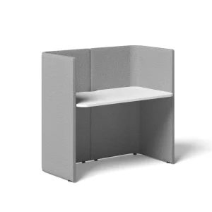 Modern Fabric Soundproof Office Work Pod Single Private Partition Workstation With White Tabletop for Open Office