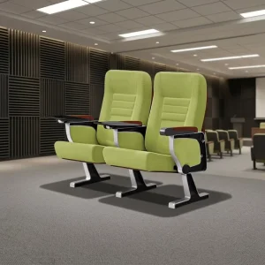 Modern Fabric Theater Auditorium Chair Electric Adjustable Height Foldable Writing Tablet School Hotel Living Conference Hall