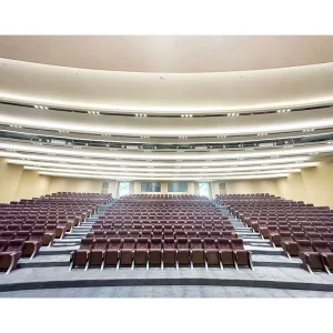 Modern Fabric Theater Auditorium Conference Chair with Aluminium Legs Foldable Portable Commercial Use School Office