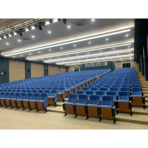 Modern Fabric Theater Auditorium Folding Chair with Electric Reclining Durable & Eco Friendly School & Office Use