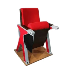 Modern Fabric Theater Chairs with Metal Feet and Memory Foam Seats