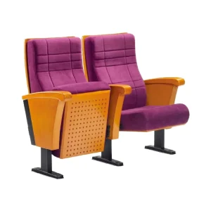 Modern Fabric Theater Furniture Adjustable Height Aluminum Legs for College University Auditorium Reception Lecture Hall