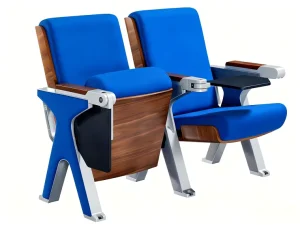 Modern Fabric Theater Furniture Auditorium Seating Memory Foam Gliding Adjustable Armrest Hotel School Hospital Theater