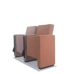 Modern Fabric Upholstered Armchair Anti panic Writing Tablet for Theater Furniture Conference Rooms Auditoriums Multipurpose