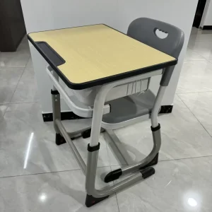 Modern Factory School Furniture Classroom Metal Drawers Sturdy Adjustable Elementary Students Student Desk Chair Set