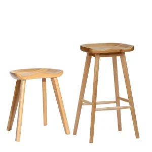 Modern Fashion Solid Ash Wood Club Home Hotel Commercial Furniture Bar Stool Without Back