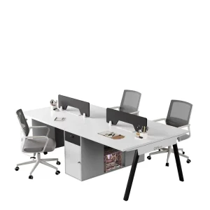 Modern Firm Customized Color Anti Collision Wood Employee Office Desk Screen Partitioned Multi Function Workstation