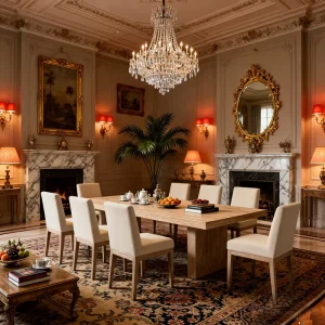 Modern Five-star Hotel Dining Table and Chairs Luxury Restaurant Dining Set Apartment Dining Table and Chairs Resort Dining Set