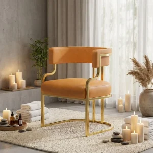 Modern Fixed Waiting Chairs Ergonomic Backrest Armrests Manicure Spa Salon Chairs