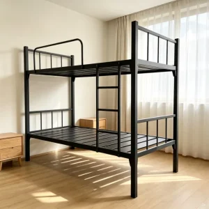 Modern Flexible Customized Twin Over Twin Steel Bunk Bed Frame Double Layer Bed for Labor Camps and Staff Dormitory and Bedroom