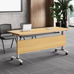 Modern Flip Top Mobile Training Table with Wheels School Modular Collaborative Workspace Desk for Office