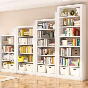 Modern Floor-standing Open Steel Bookshelf High Capacity 3-6 Tier Eco-Friendly Storage Furniture for Living Room Bedroom Dining