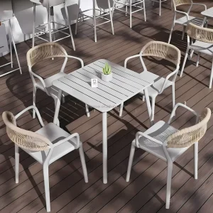 Modern Foldable Caf Restaurant Dining Furniture Set for Coffee Shops Pizza Shops Food Service Spaces Office Break Rooms