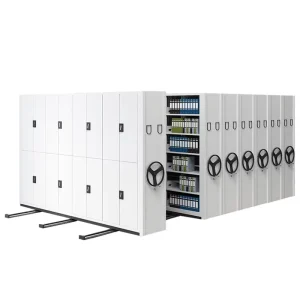 Modern Foldable Compact Steel Mobile Shelving System for School and Gym Use High Quality Storage Filing Cabinet