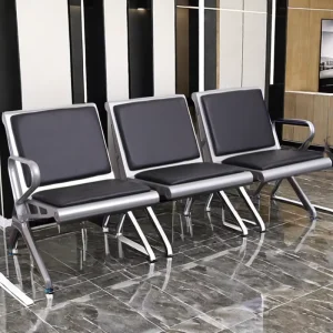Modern Foldable Metal Three Seat Waiting Chairs Commercial Office Furniture for Hospital Use