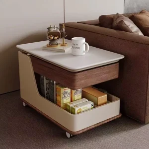 Modern Foldable Multifunction Coffee Table for Living Room Bedroom and Office Portable Movable Design with Storage
