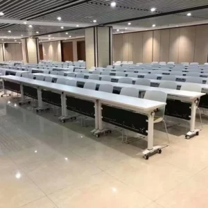 Modern Foldable Training Table Conference Table Chair Set Movable Spliced Multifunctional Modular Long Double Office Study Desk