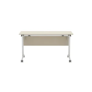 Modern Foldable Training Table Eco Powder Coated MDF Top Silent Brake Casters Privacy Baffle Mobile for Office Training Rooms