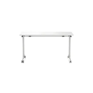 Modern Foldable Training Table Melamine MDF Top Brake Casters Stackable Mobile Commercial Meeting Desk School Office Building