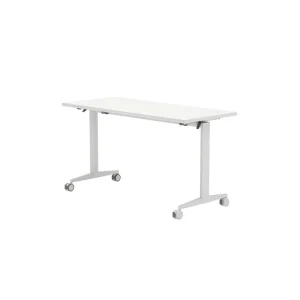 Modern Foldable Training Table Melamine MDF Top Brake Casters Stackable Mobile Commercial Meeting Desk School Office Training