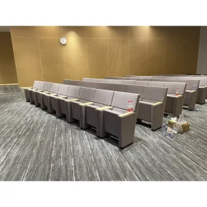 Modern Folding Auditorium Chairs Fabric Seating Customized Color 5 Year Warranty School University Lecture Hall