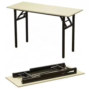 Modern Folding Conference Table with Stainless Steel Legs Hotel Meeting Banquet Hall Table