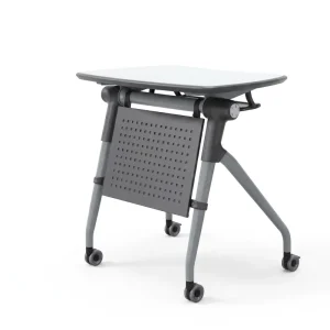 Modern Folding Mobile Training Table with Wheels and Modesty Panel for Conference