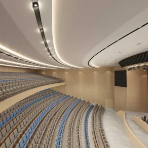 Modern Folding Multimedia Cinema Theater Church Auditorium School Conference Room Fabric Lecture Hall Seating Chair