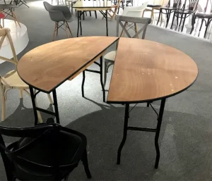 Modern Folding Panel Dining Bar Table with Wooden Top for Home and Hotel Use