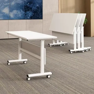 Modern Folding Training Table Chair Set Multifunctional Office Desk Tutoring Class Double Desk Movable Splicing Conference Table