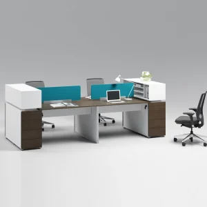 Modern Four Person Modular Design Staff Office Workstation Desk for Office Furniture Projects