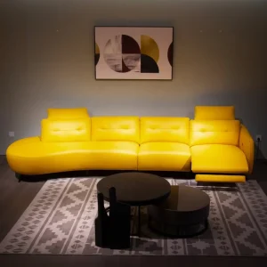 Modern Four Seat Genuine Leather Sectional Power Recliner Sofa Apartment Hotel Hospital Living Room Featuring Lounge Sleeping