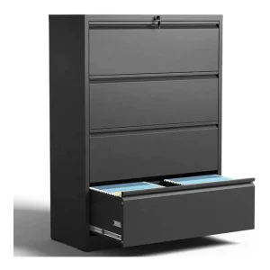Modern Freestanding 3 4 5 Drawer Steel Filing Cabinet with Lock for Home Office & School Document Storage