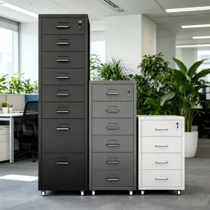 Modern Freestanding Foldable 8/10 Drawer Mobile Metal Vertical File Cabinet Under Desk Office Furniture for Bedroom Dresser