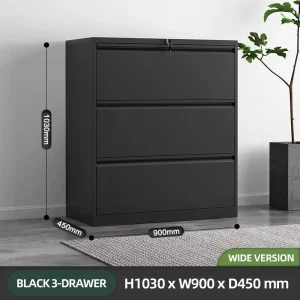 Modern Freestanding Heavy Duty Silent Slide Anti Rust Steel Office Storage Cabinet with Adjustable Hanging Folder Design
