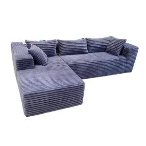 Modern Full Foam Three Seat Sectional Sofa Set Living Room Apartment Office Comfortable Fabric Modular Sofa