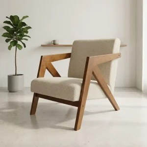 Modern Furniture Leisure Lounge Customized Upholstery Knock Down Arm Chair Solid Wood Sofa Chair for Living Room