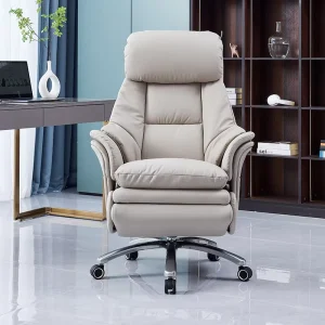 Modern Furniture Smart Electric Office Boss Chair With 8 Point Air-bag Massage High Back Genuine Leather Ergonomic Office Chairs