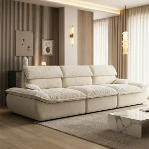 Modern Genuine Leather Convertible Corner Sofa Set Stylish Fabric Foam Filling Soft Comfortable Sofa Made Foshan China Top
