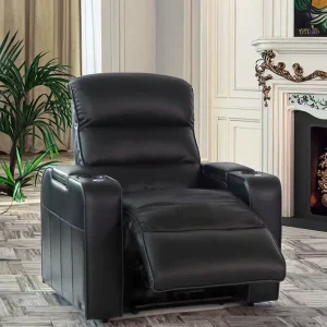 Modern Genuine Leather Electric Recliner Cinema Sofa for Home Villa Media Room Theater Movie Chairs