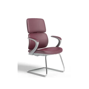 Modern Genuine Leather Executive Office Chair Ergonomic Swivel Design Adjustable Height Open Back For Home Office Commercial