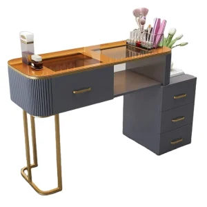 Modern Glass Nail Table for Beauty Salon Durable Manicure Equipment