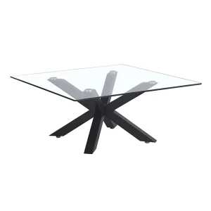 Modern Glass Tempered Coffee Tables Luxury Living Room Furniture with Black Stainless Steel Legs Tea Table