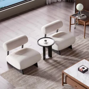 Modern Golden Teak Eco Friendly Single Sofa Chair Designer Leisure Armchair for Hotel Project and Villa Living Room