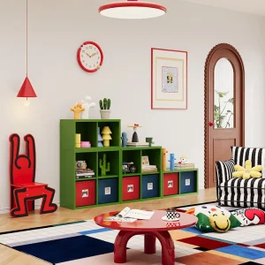 Modern Green Steel Storage Cabinet for Living Room and Bedroom TV