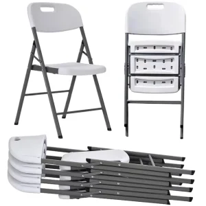 Modern HDPE Plastic Foldable Chairs Customizable Color Heavy Duty Portable Event Seating Commercial Meeting Chairs