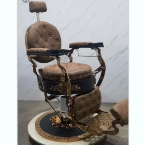 Modern Hair Salon Black Barber Chair Brown Color Men Barber Chairs QZ M205A 1