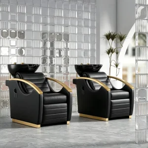 Modern Hair Salon Electric Washing Station Reclining Barbershop Backwash Shampoo Bowl and Chair Beauty Salon Equipment
