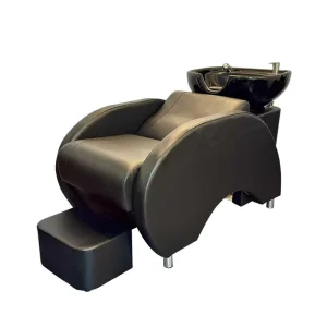 Modern Hair Salon Half Simple Ceramic Basin Dedicated for Hair Washing Station Flushing Bed